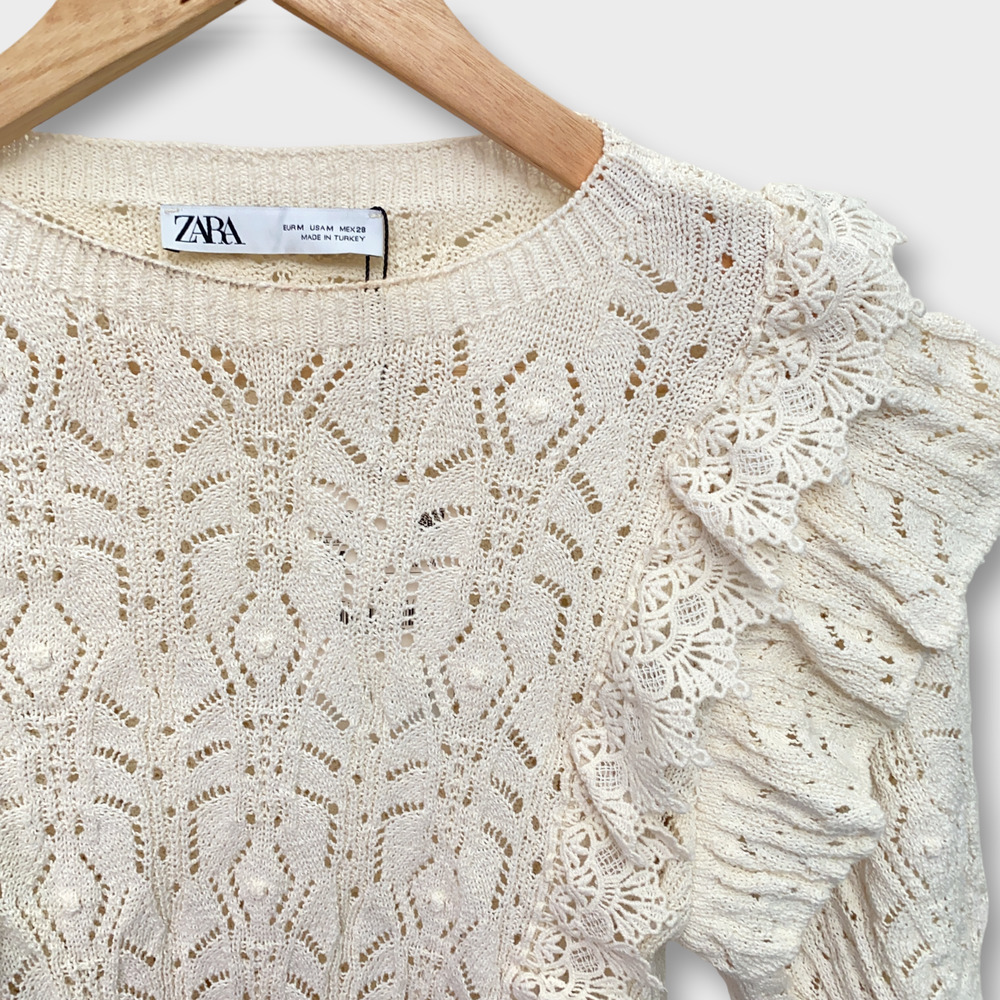 Zara Ruffled Knit Top - Picture 4 of 6